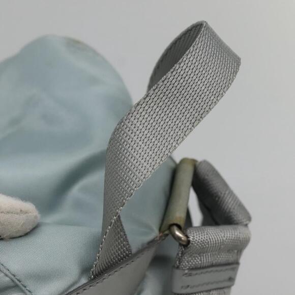 PRADA Backpack Nylon Light Blue Silver - Picture 7 of 13